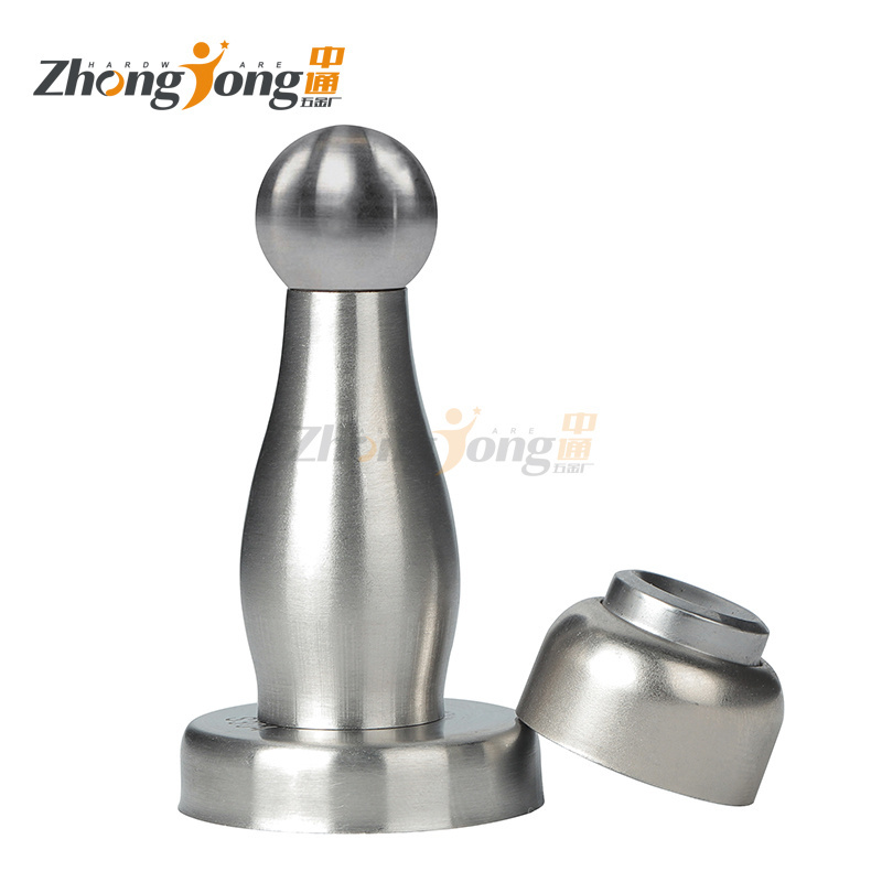 Stainless Steel 201 Wall Metal Spring Door Stopper Strong Magnets  Floor Door  Stopper Strong Power Furniture Magnetic Catch