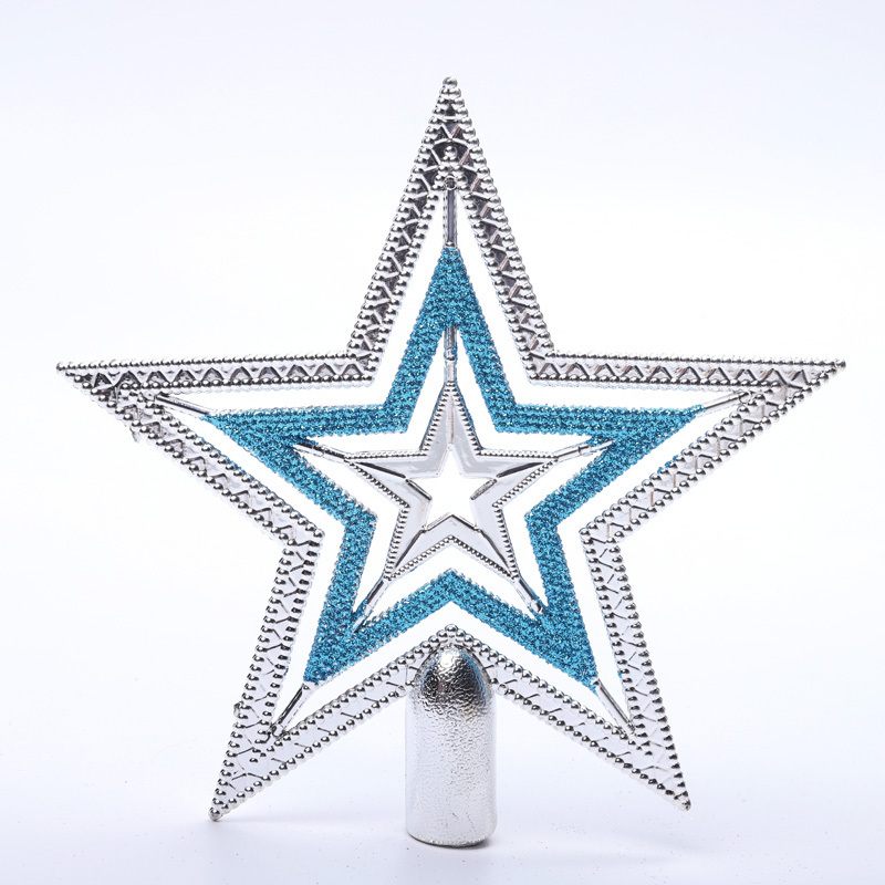 2024 Products 3D Christmas Tree Topper Star Plastic Decorations