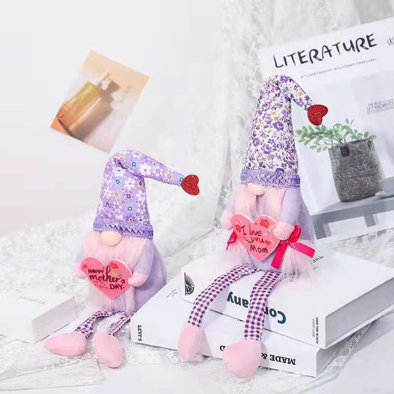 High Quality Faceless Elf Home Decoration Long Leg Dwarf Plush Doll for Mother's Day Fabric PP for Party Ornaments Packaged Bags