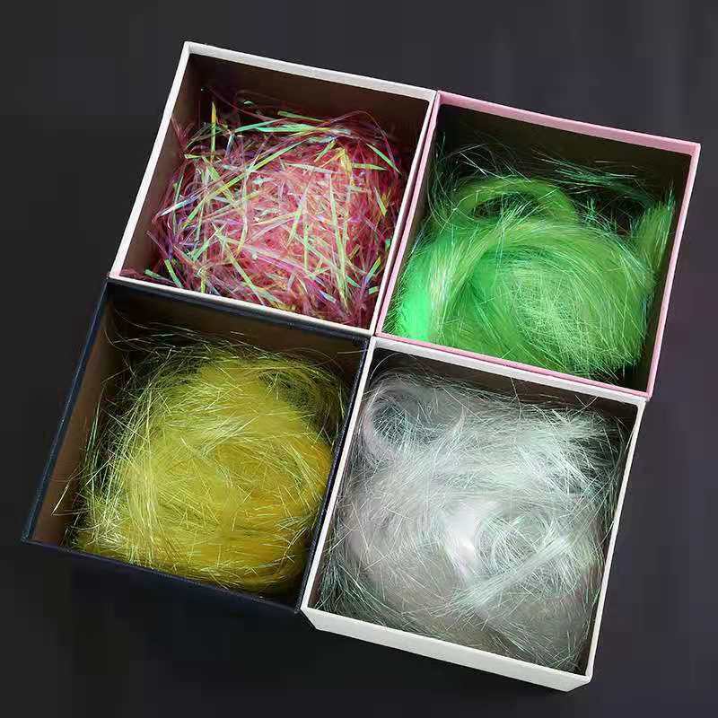 Sparkly angelina fiber Iridescent Film PP Raffia Shreds & Strands shredded tissue paper Crinkle Confetti for DIY Gift box filler