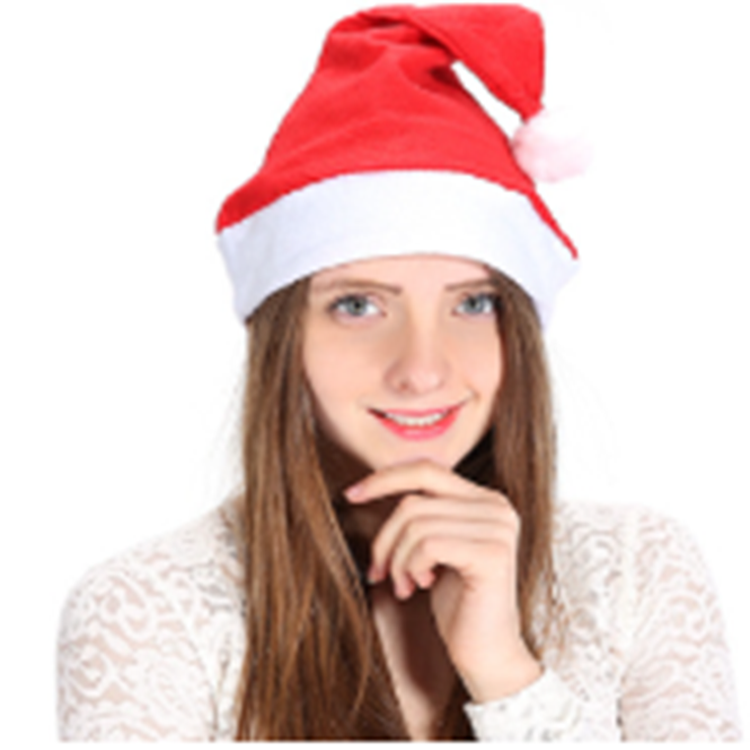 High-end Plush Adult Christmas Hat Santa Hat Christmas Hat Manufacturers Indoor Christmas Decoration