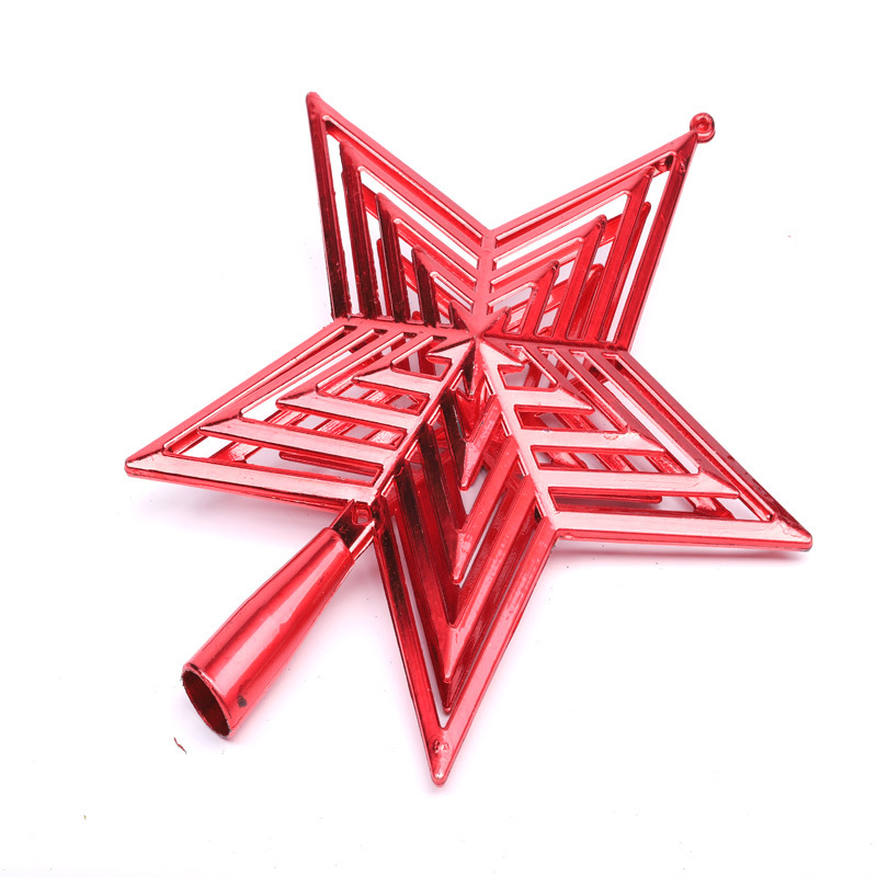 2024 Products 3D Christmas Tree Topper Star Plastic Decorations