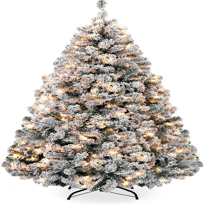 3M Artificial Snow Christmas Plastic Tree With LED Light Outdoor Decoration