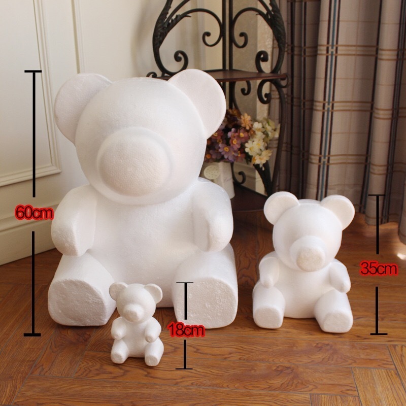 Valentine's Day Foam Bear Teddy Bear Rose Styrofoam Bears 40 cm