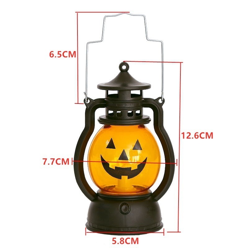 2023 Hanging LED Halloween Pumpkin Plastic Lantern Light Decorative Lamp Festival Ornament Halloween Lighted Lantern