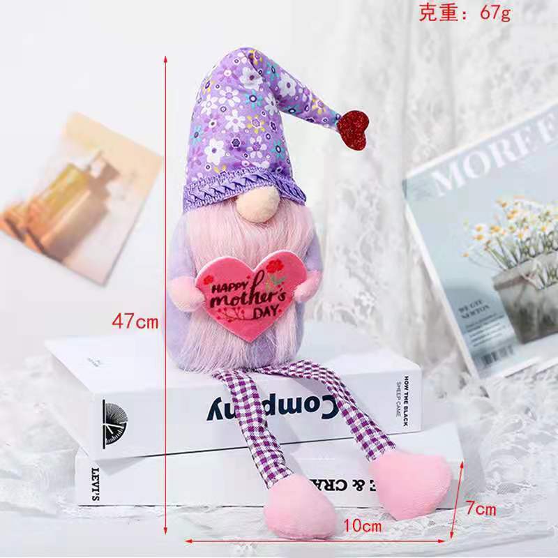 High Quality Faceless Elf Home Decoration Long Leg Dwarf Plush Doll for Mother's Day Fabric PP for Party Ornaments Packaged Bags