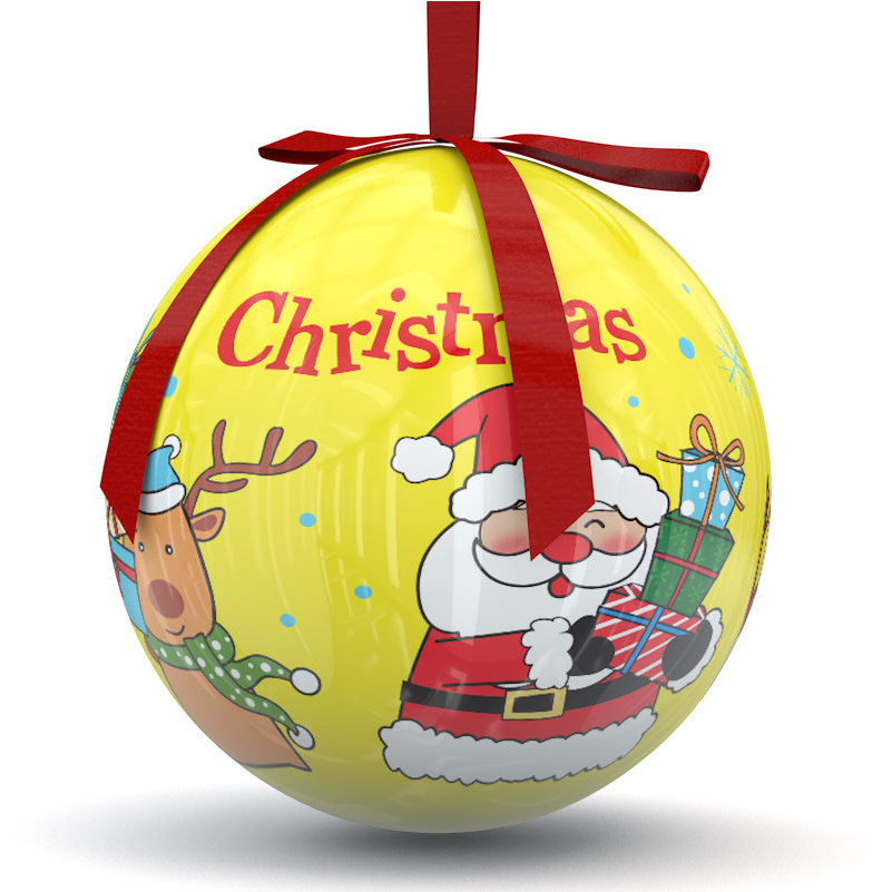 Wholesale custom logo print Puerto Rico tourism souvenirs 3D plastic Christmas Ball Tree ornament hang 8cm foam ball