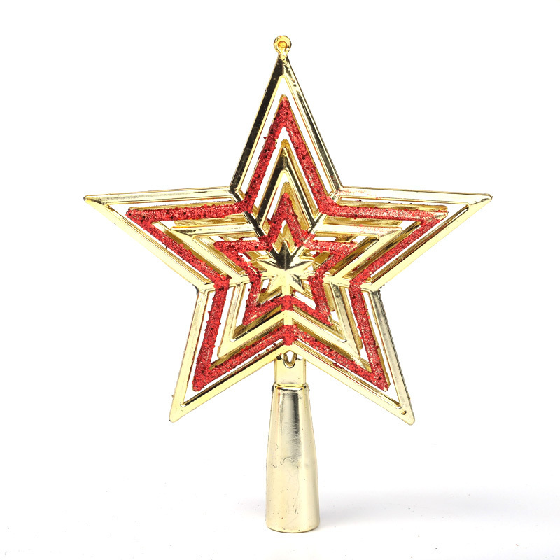 20cm Plastic Christmas Tree Topper Star of Bethlehem Indoor Decoration Supplies