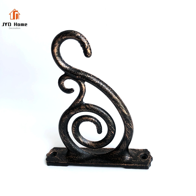 Indoor&Outdoor Die Casting Scroll Plant Hanger Wrought Iron Hooks for Bird Feeders Wall Flower Basket Bracket Satin Black ORB