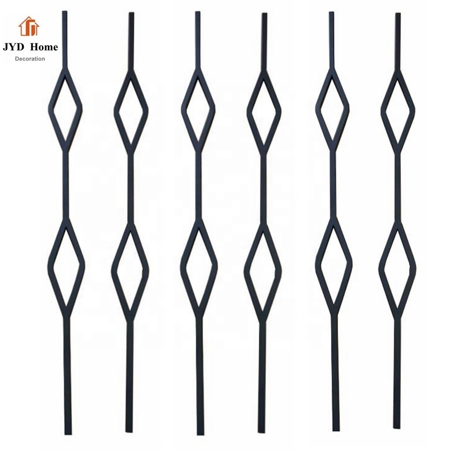 JYD Home Decorative Wrought Iron Square Baluster for Stair Railing with two diamond-shape (Q-1251)