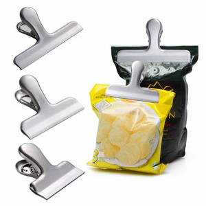 Kitchen Home Office Usage Food Storage Stainless Steel Metal Food Coffee Bag Clips Chip Clips