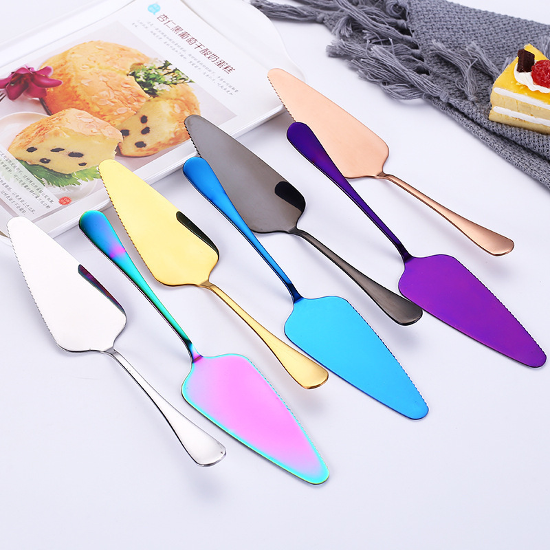 Colorful Cake Server Blade Cutter Spatula Cheese Spatula Pizza Spatula Stainless Steel Pizza Shovel