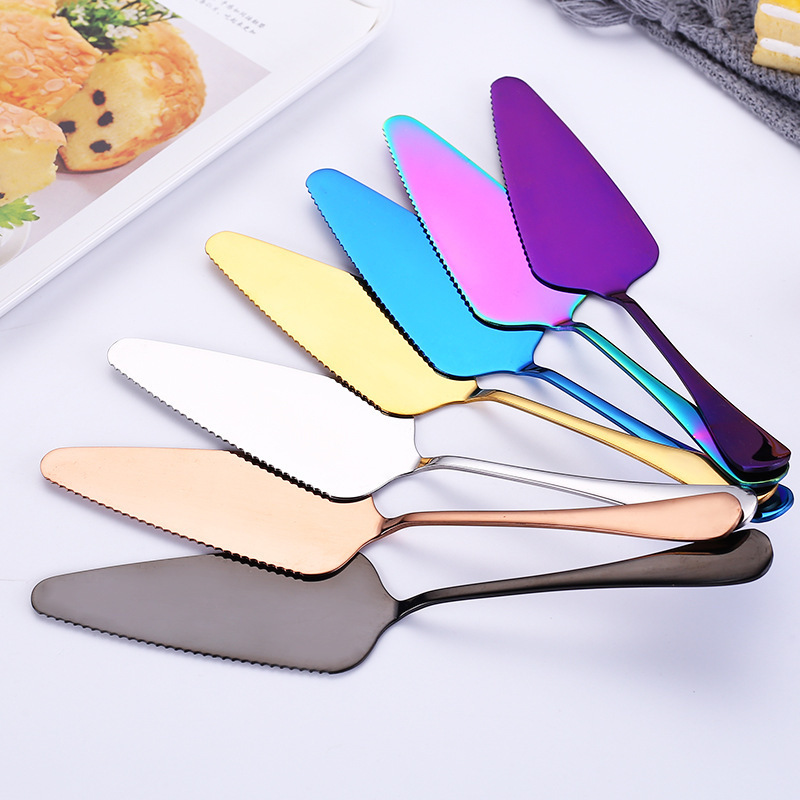 Colorful Cake Server Blade Cutter Spatula Cheese Spatula Pizza Spatula Stainless Steel Pizza Shovel