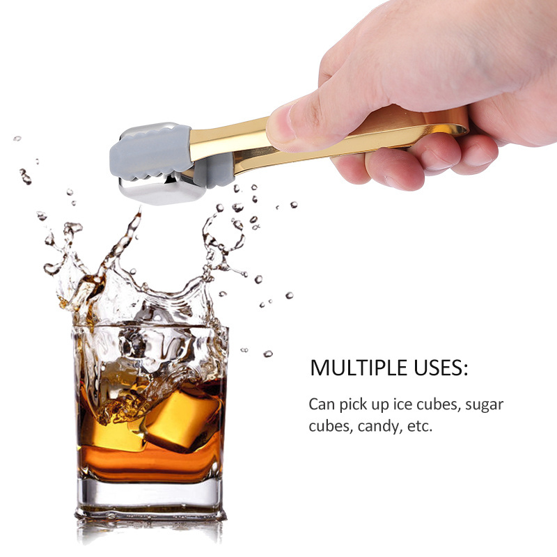 Sugar Ice Cube Bread Clip Multi-function Buffet Kitchen Food Clip Ice Tongs Stainless Steel 304