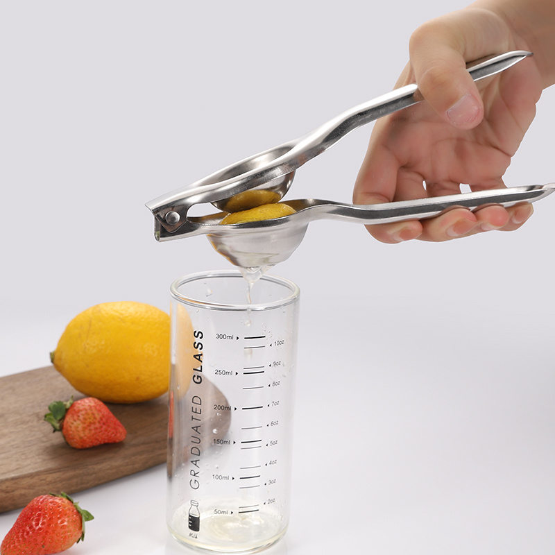 Heavy Duty Lemon Squeezer Solid Metal Stainless Steel Lemon Squeezer Manual Press Citrus Juicer