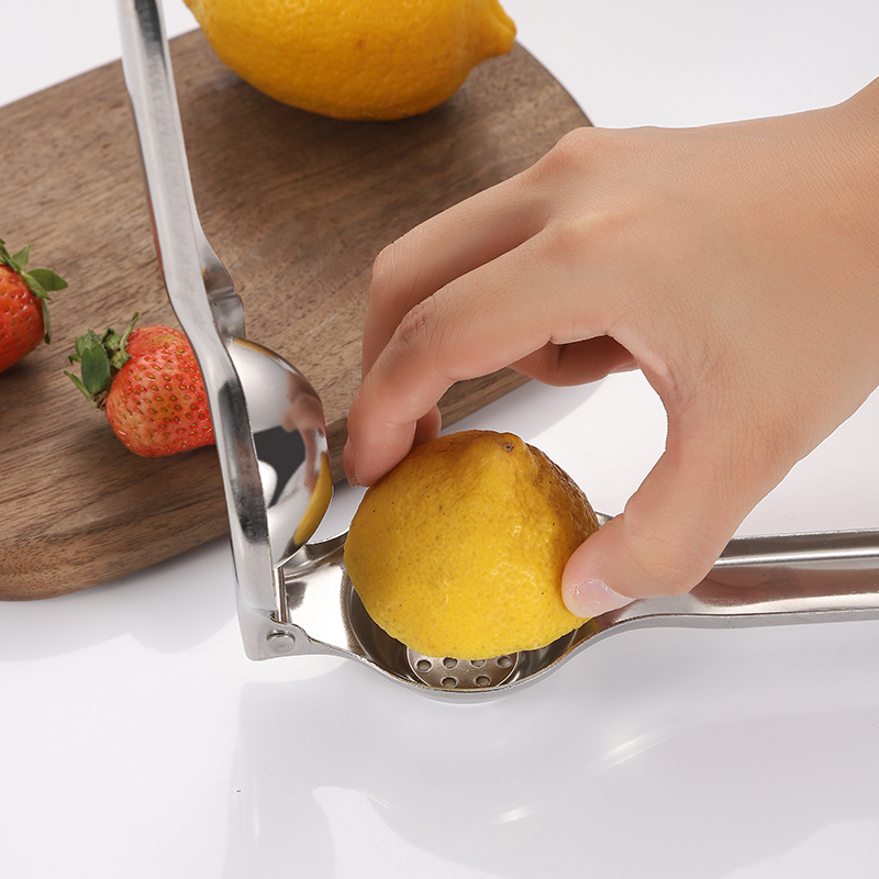 Heavy Duty Lemon Squeezer Solid Metal Stainless Steel Lemon Squeezer Manual Press Citrus Juicer