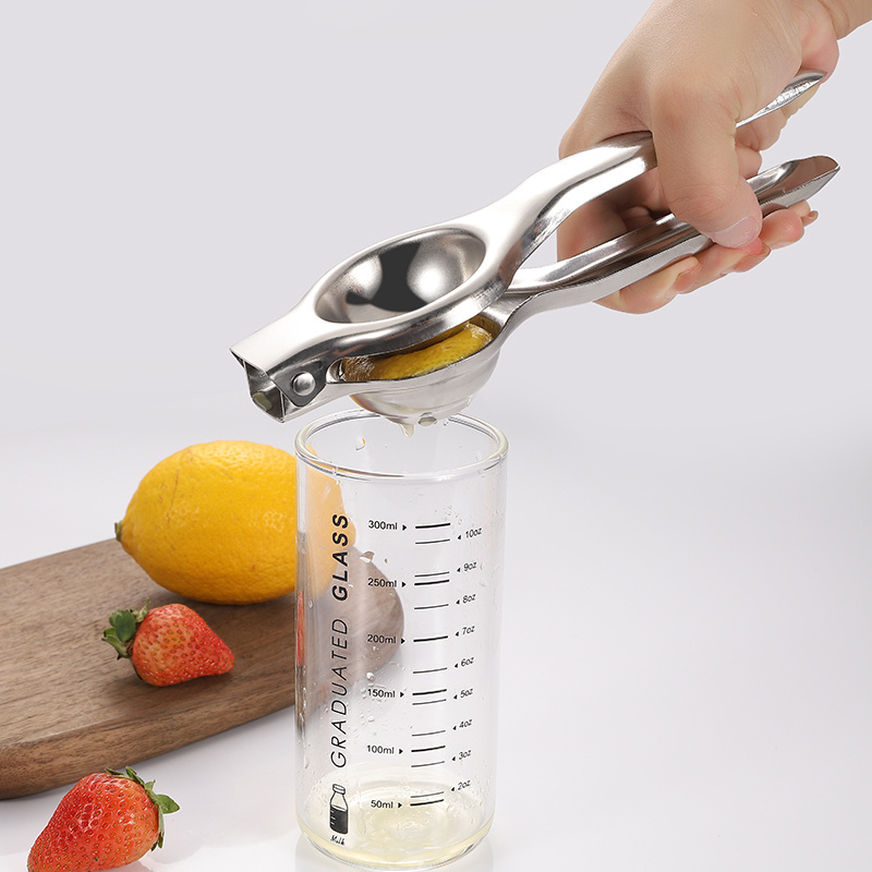 Heavy Duty Lemon Squeezer Solid Metal Stainless Steel Lemon Squeezer Manual Press Citrus Juicer