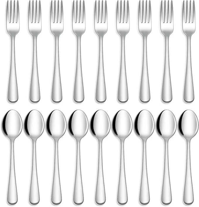 Home Kitchen Restaurant 24-piece Forks and Spoons Silverware Set  Food Grade Stainless Steel Flatware Cutlery Set