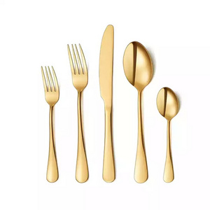 Wholesales Hot Rose Gold Cutlery Sets Stainless Steel Matte Black Square Dinnerware Silverware Set With Logo