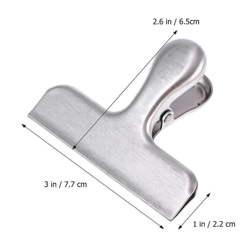 Kitchen Home Office Usage Food Storage Stainless Steel Metal Food Coffee Bag Clips Chip Clips