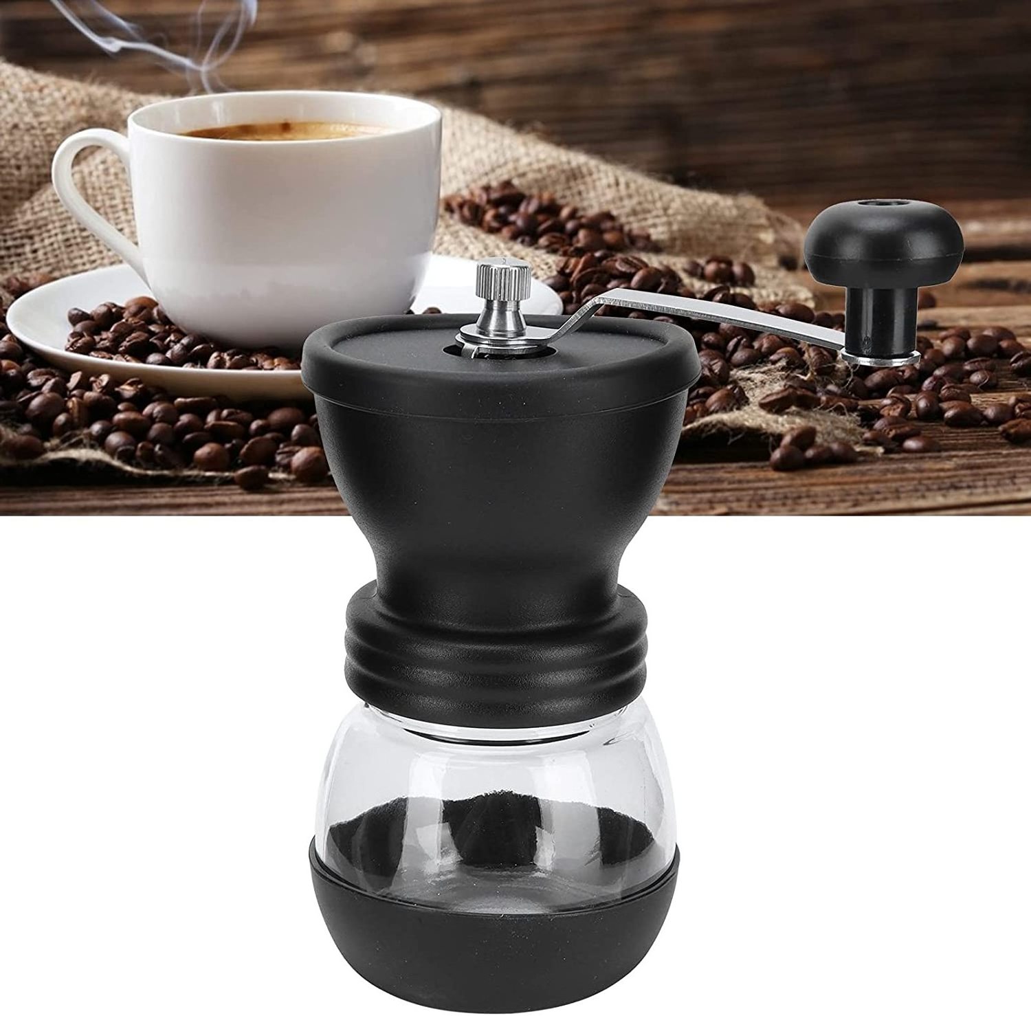 Mini Adjustable Stainless Steel Hand Coffee Grinder Ceramic Burr Mill Manual Coffee Grinder