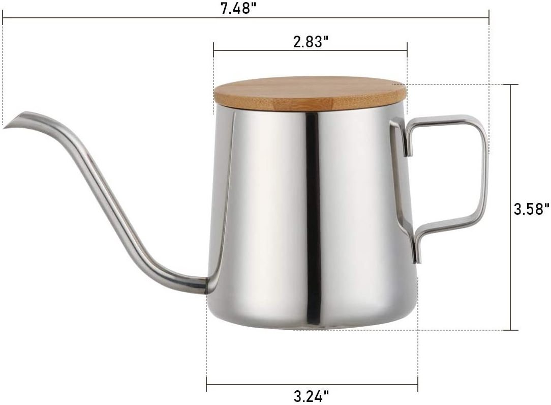 12oz Gooseneck Long Narrow Drip Spout Coffee Tea Pot Pour Over Kettle