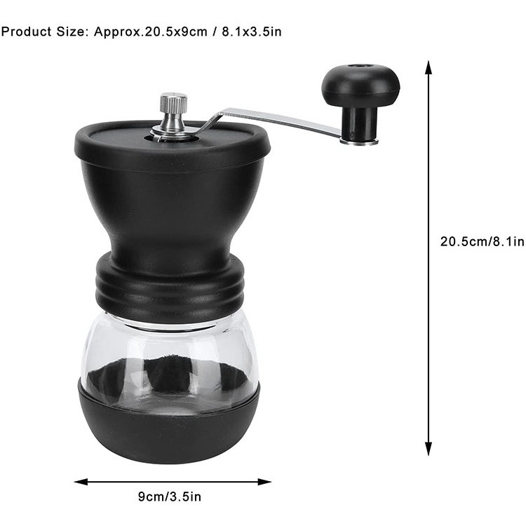 Mini Adjustable Stainless Steel Hand Coffee Grinder Ceramic Burr Mill Manual Coffee Grinder