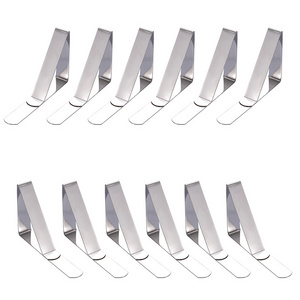 12 PCS Outdoor Table Cloth Cover Clamps Table Cloth Holders Ideal Stainless Steel Tablecloth Clips