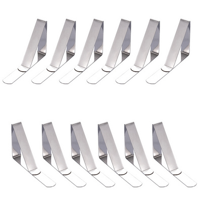 12 PCS Outdoor Table Cloth Cover Clamps Table Cloth Holders Ideal Stainless Steel Tablecloth Clips