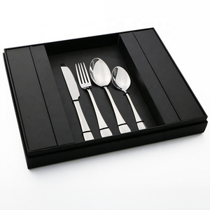 24 Piece Plated Cutlery Set Stainless Steel Flatware Spoon Forks Knives Cutlery With Box