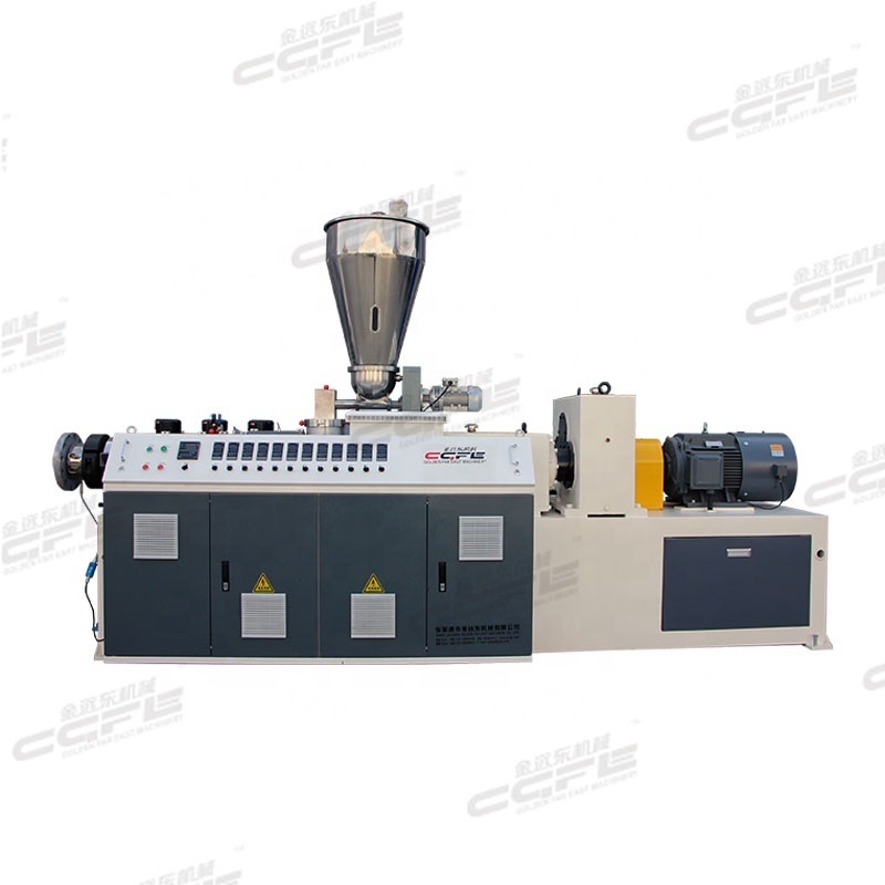 China Conical Double Twin screw Plastic CPVC PVC Pipe Extruder Extrusion Production Line