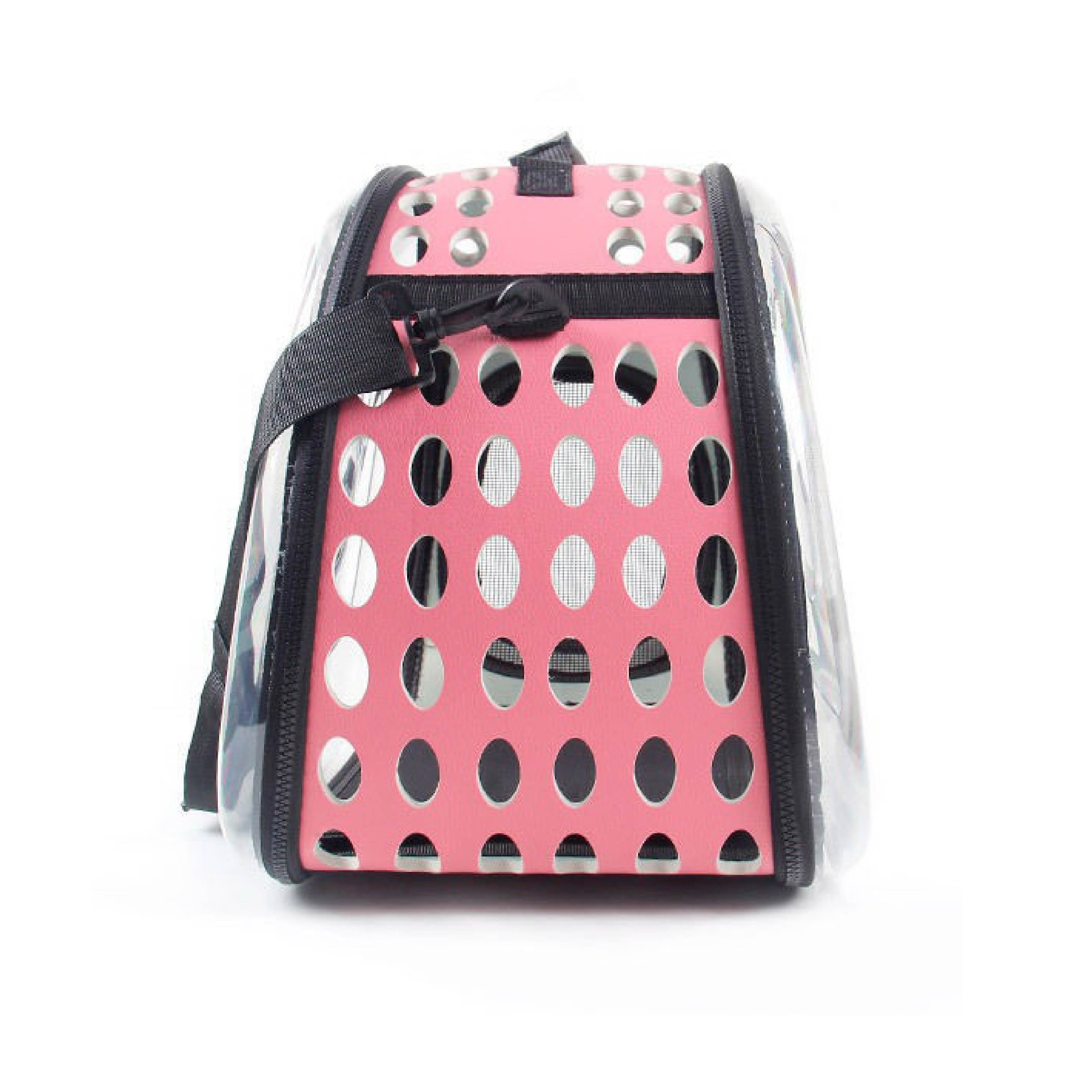 transparent pet foldable cat carrier bag  potable pet puppy transport carrier