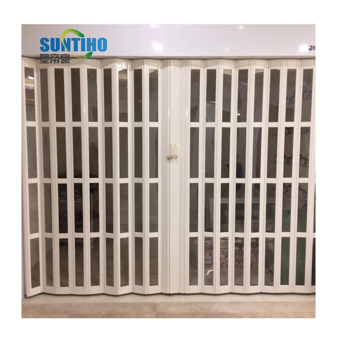 Wholesale home style UPVC Door Plastic Interior Noiseless Door smart Folding Sliding doors