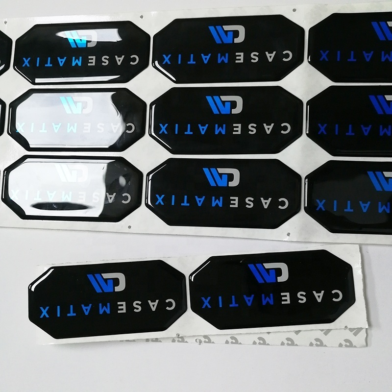 Custom 3d Adhesive Waterproof vinyl sticker epoxy sticker drop glue label sticker