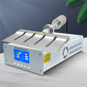 Ultrasonic sheet cake cutting machine for nougat marshmallow dough cheese