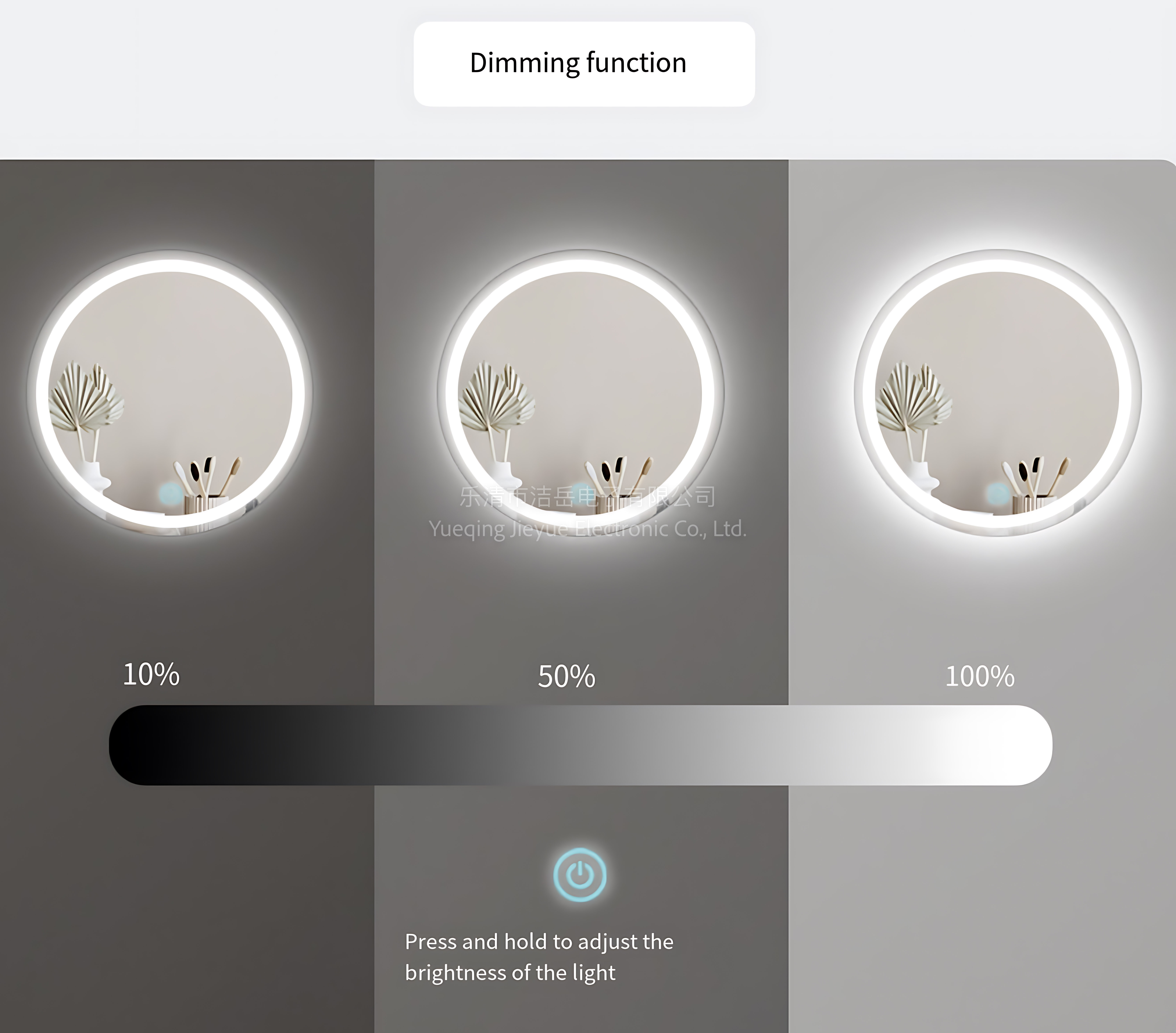 OEM 12V 24V 5A Single Key Smart led light bathroom mirror touch sensor switch for mirror