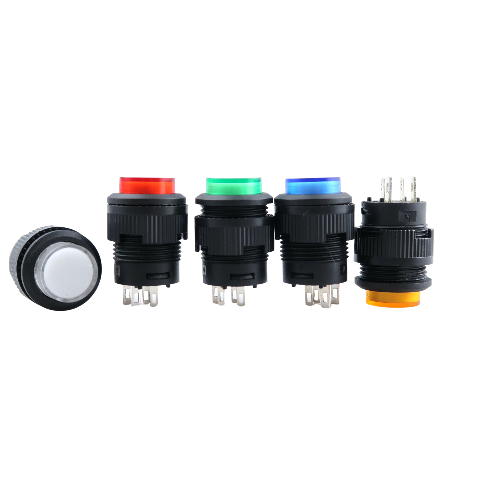 R16-503AD red white blue green yellow led Self-locking 16MM Push button Round switch with lamp