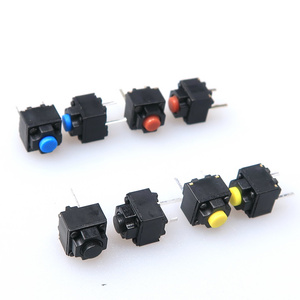 2 pin red yellow blue black button switch square silent micro switch for mouse switch 6*6*7.3mm