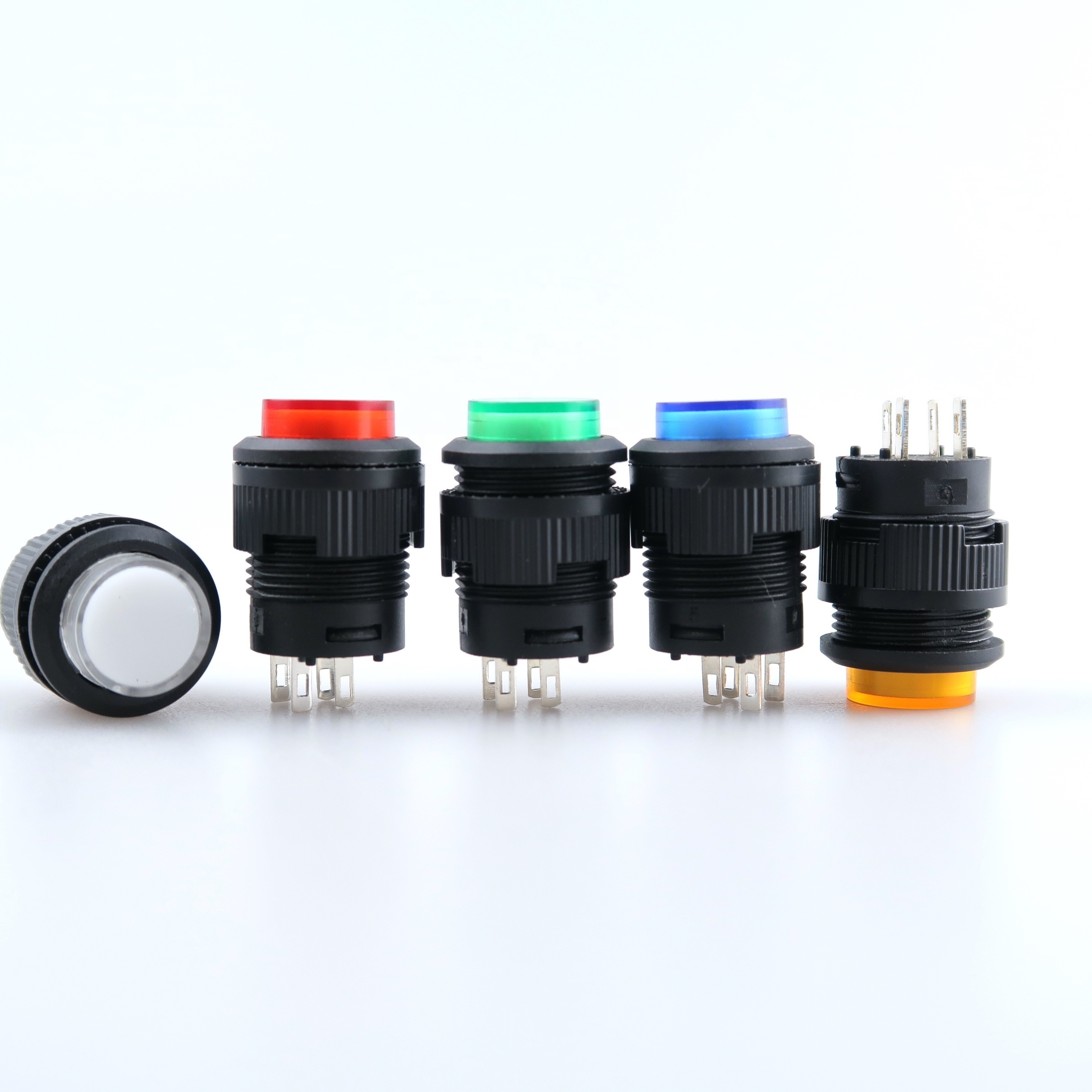 R16-503AD red white blue green yellow led Self-locking 16MM Push button Round switch with lamp