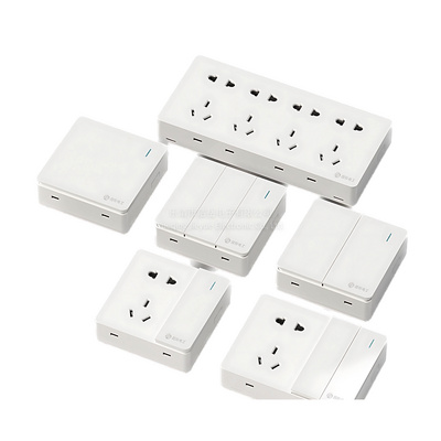 International electrician open switch socket 86 type five-hole socket open installation open wire switch wall socket panel