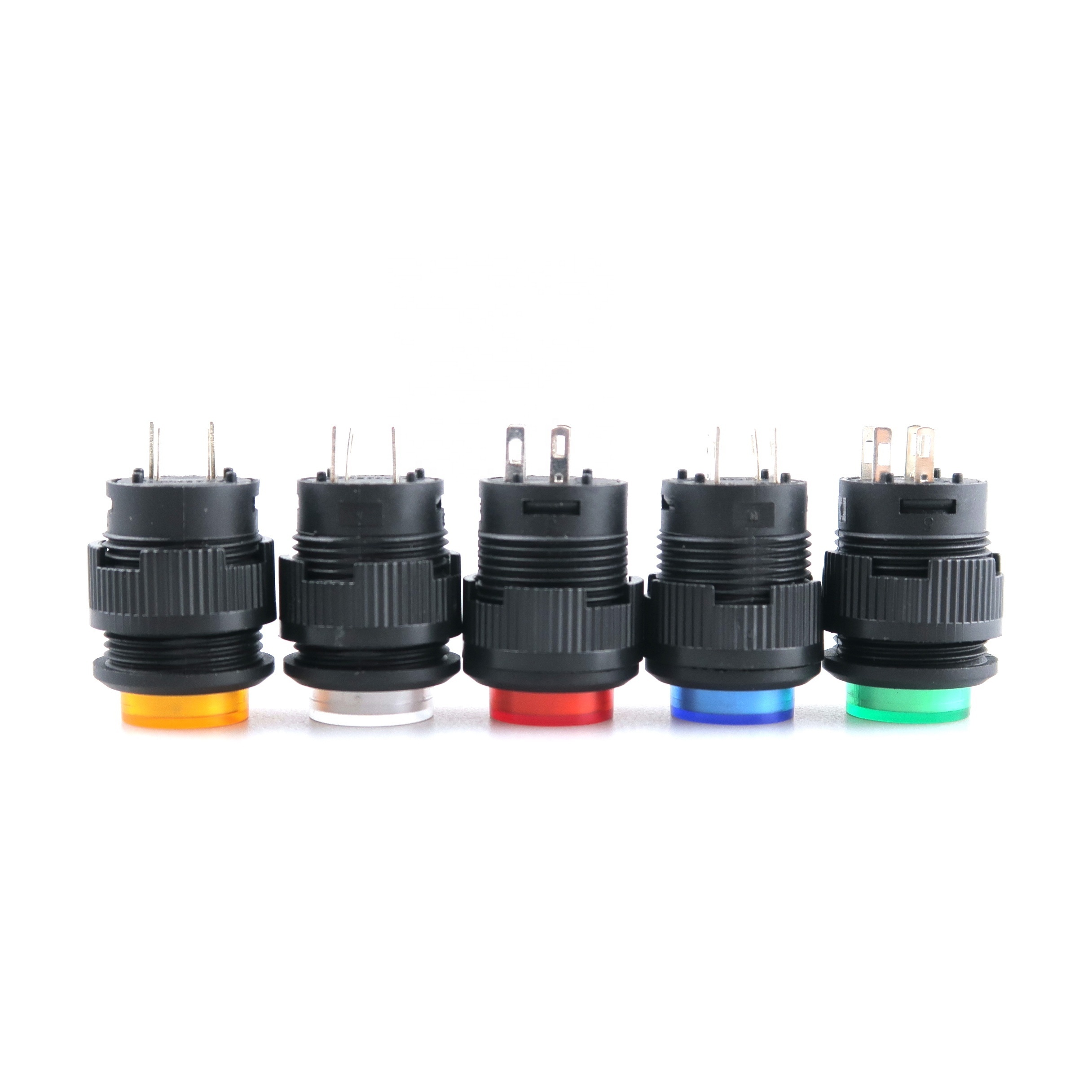 R16-503AD red white blue green yellow led Self-locking 16MM Push button Round switch with lamp