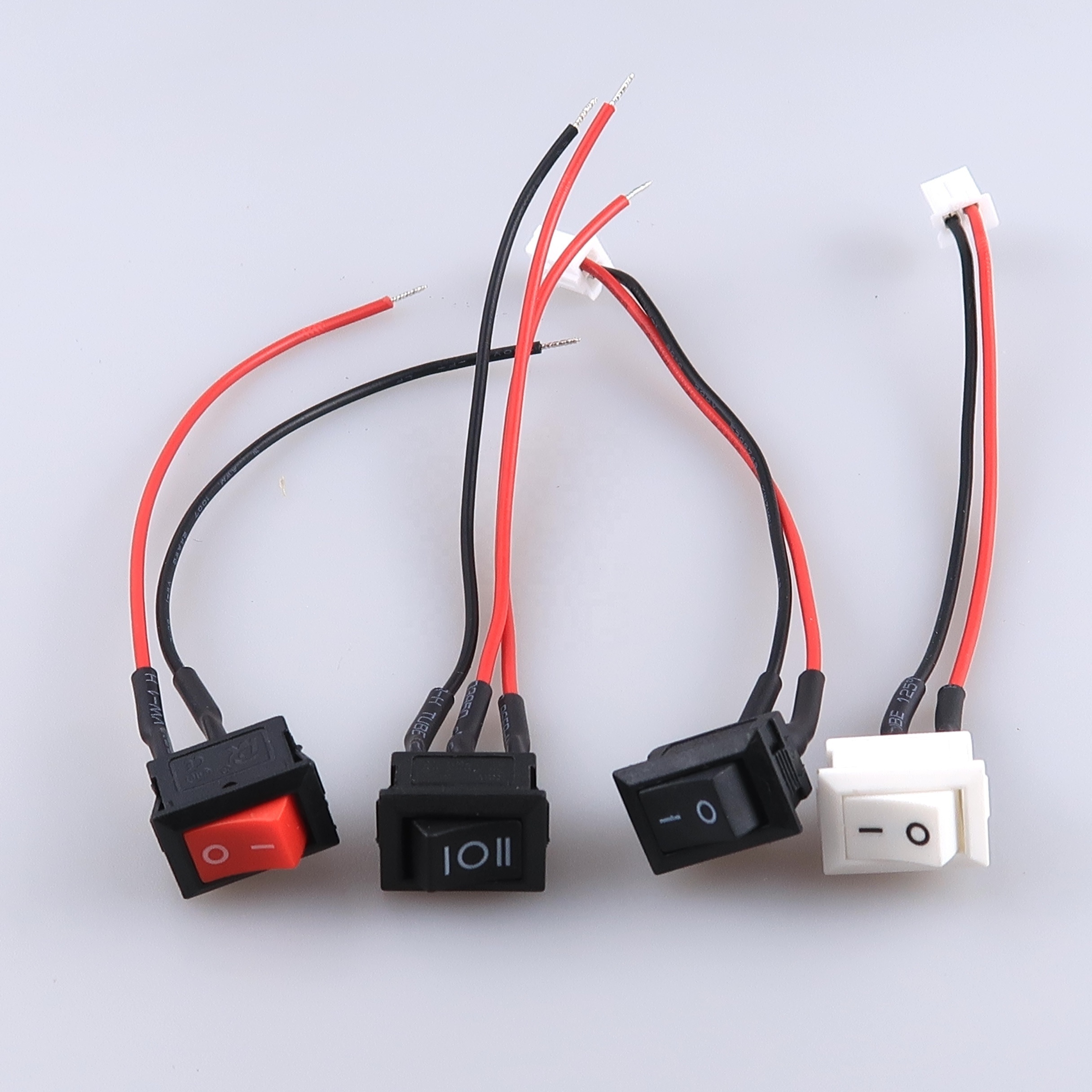 Rocker Switch ON/Off 2 Pin 2 Position SPST Car Auto Boat Square Rocker Toggle Switch with Pre-Wired AC 10A/125V 6A/250V