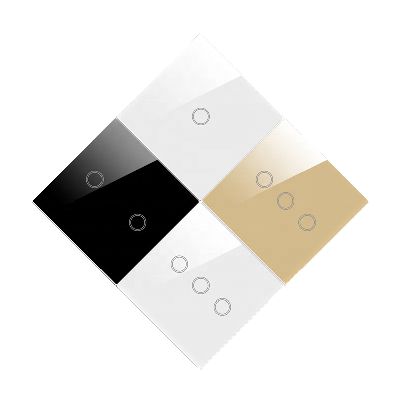 Wireless switch with remote control, single to dual control, RF433 remote emission panel glass touch