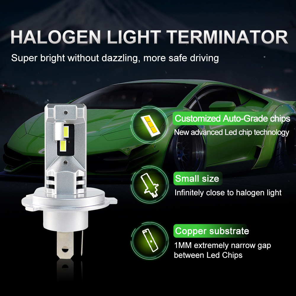 Oem Odm High Power 40w Led Auto Lighting System H11 H4 H7 9005 9006 H13 Led Headlight Bulb For Car