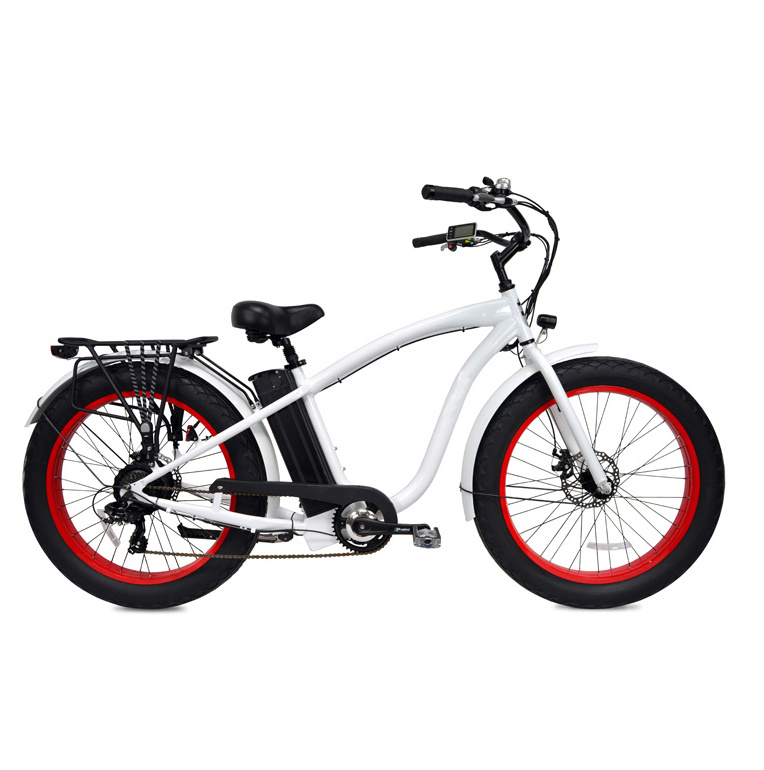 OEM ODM Samples Taking Support 26 Inch Fat Tire 7speed 48V 500W 750W Motor City Ebike Cruiser Beach Ebike  Retro Ebike