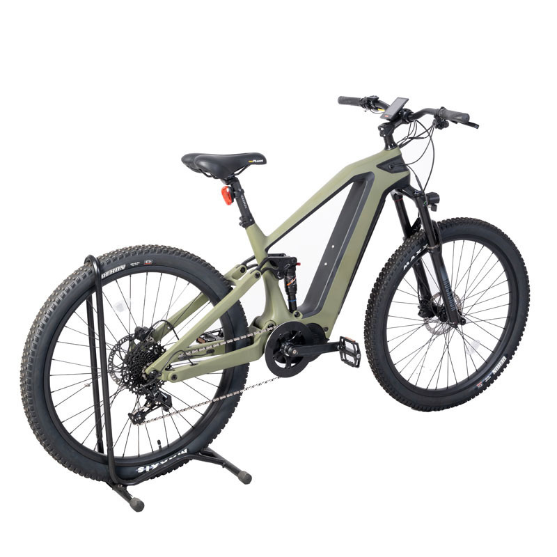 E18-C Powerful 1000W Mid Set Driving Motor  11Speed Gears Carbon Fiber Frame Two Suspension Mountain Ebike EMTB