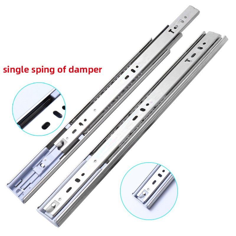 Metal Telescopic Channel Cabinet Full Extension Soft Close Locking Drawer Slide For Cabinetry