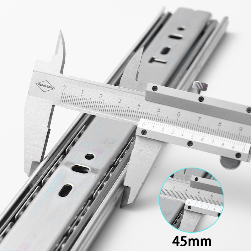 Supplier Full Extension Soft Close Telescopic Channel Drawer Slide 14inches Drawer Rails