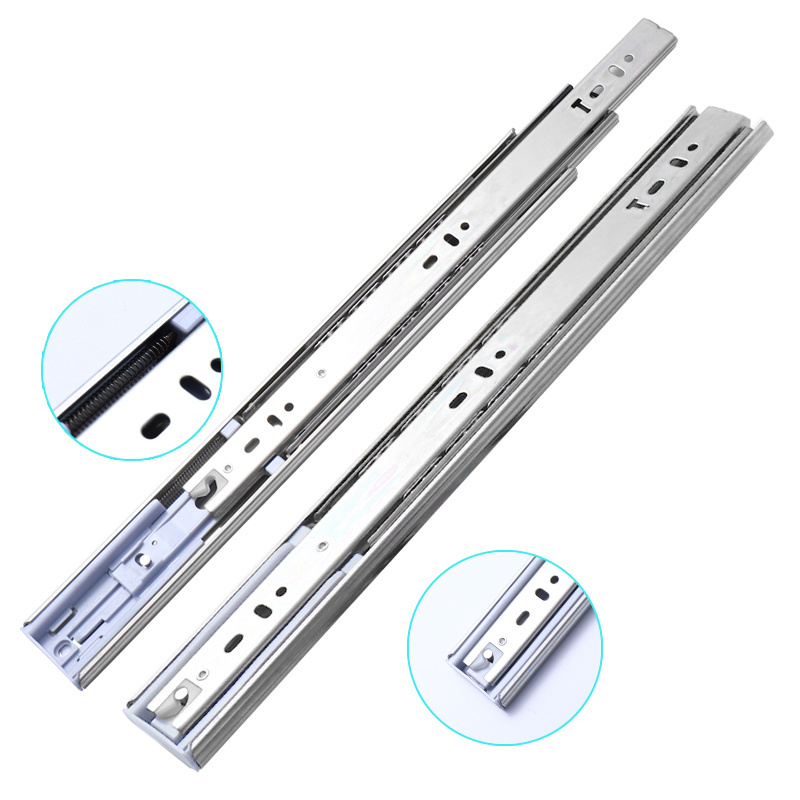 Supplier Full Extension Soft Close Telescopic Channel Drawer Slide 14inches Drawer Rails