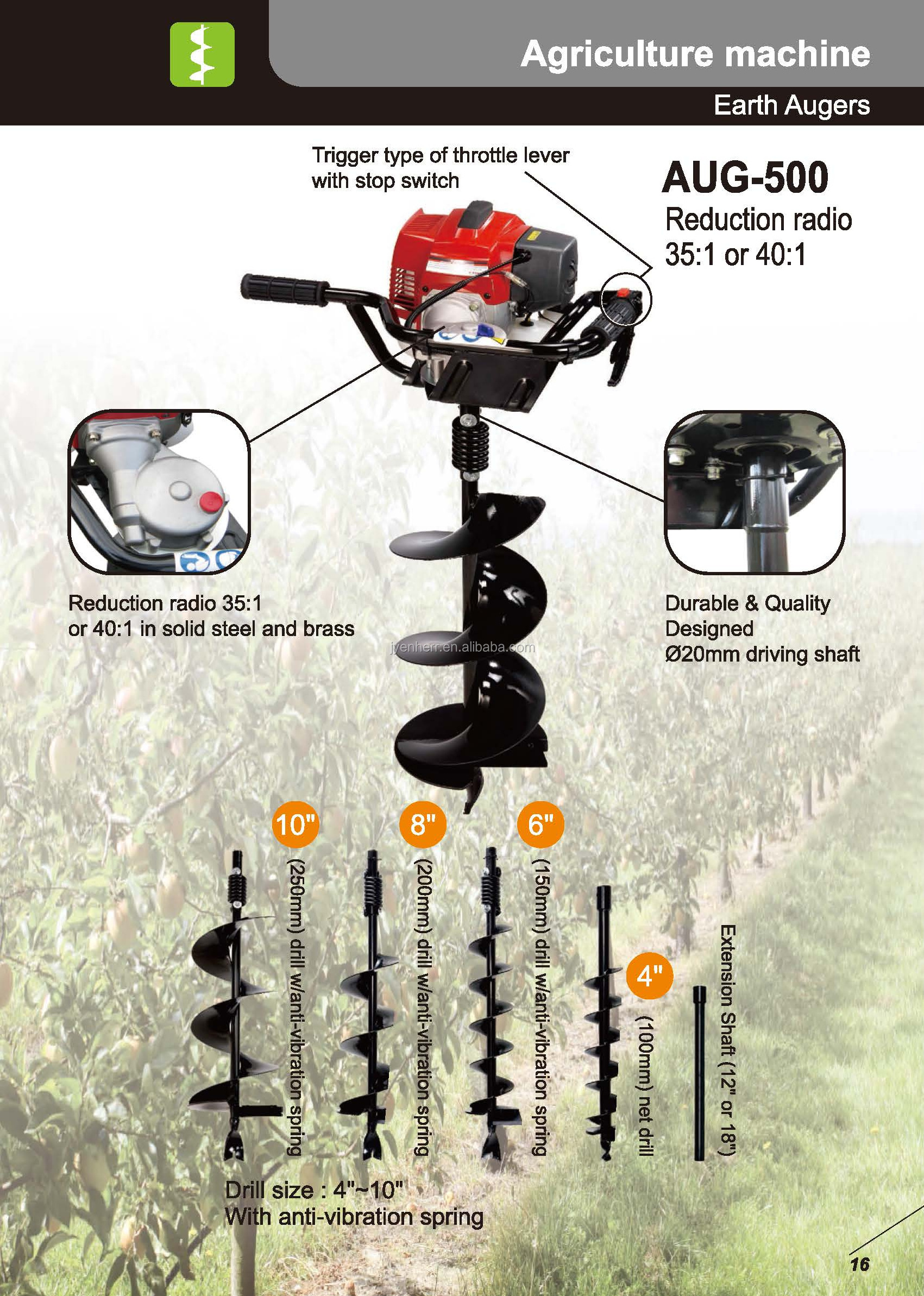 Heavy Duty Depth Excavator Universal Offset Scissor action Drill Earth Auger Post Hole Digger For Soil Digging